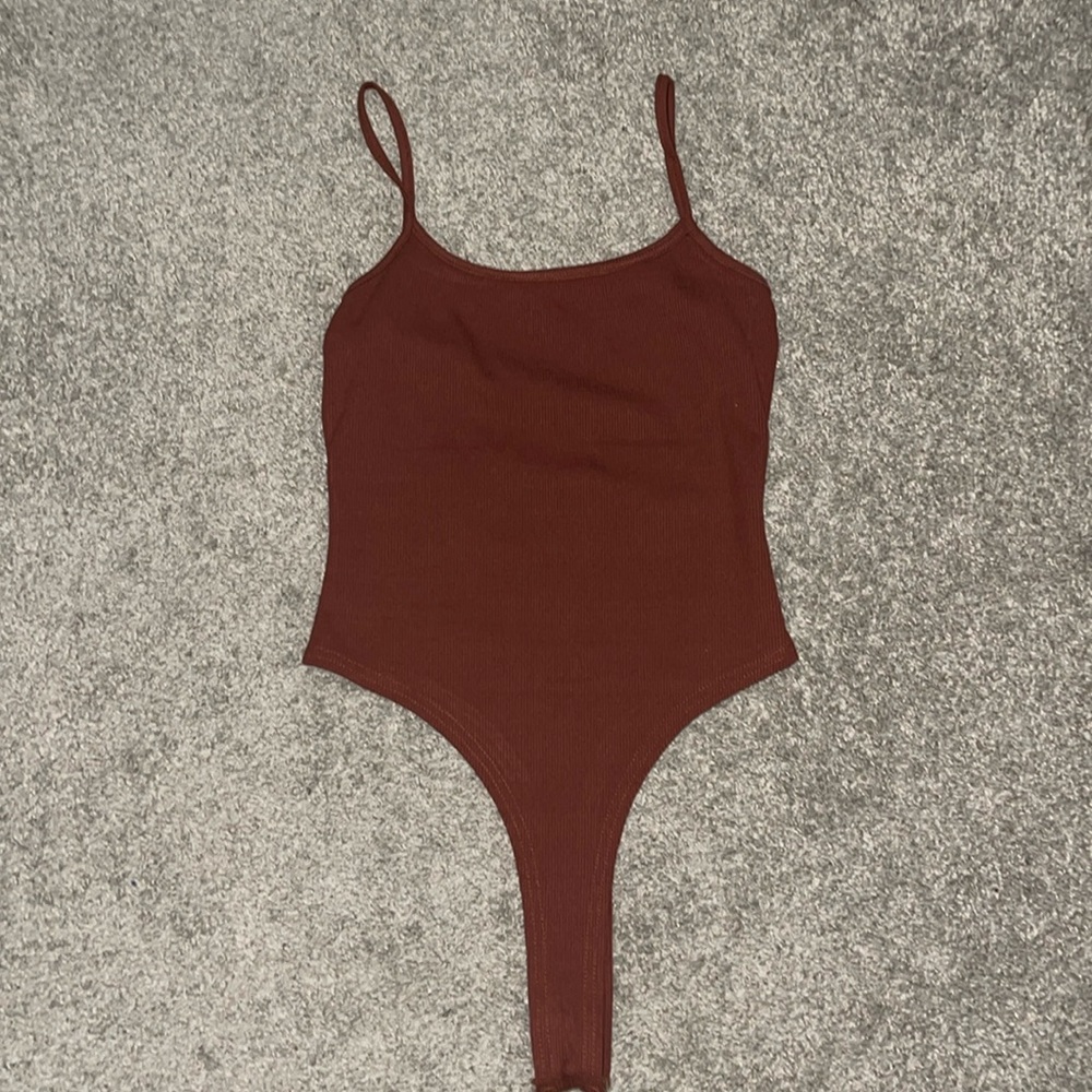 Meshki Ribbed Cami Thong Bodysuit